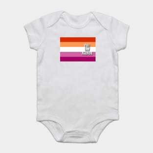 The Gay Agenda - Lesbian Flag Baby Bodysuit